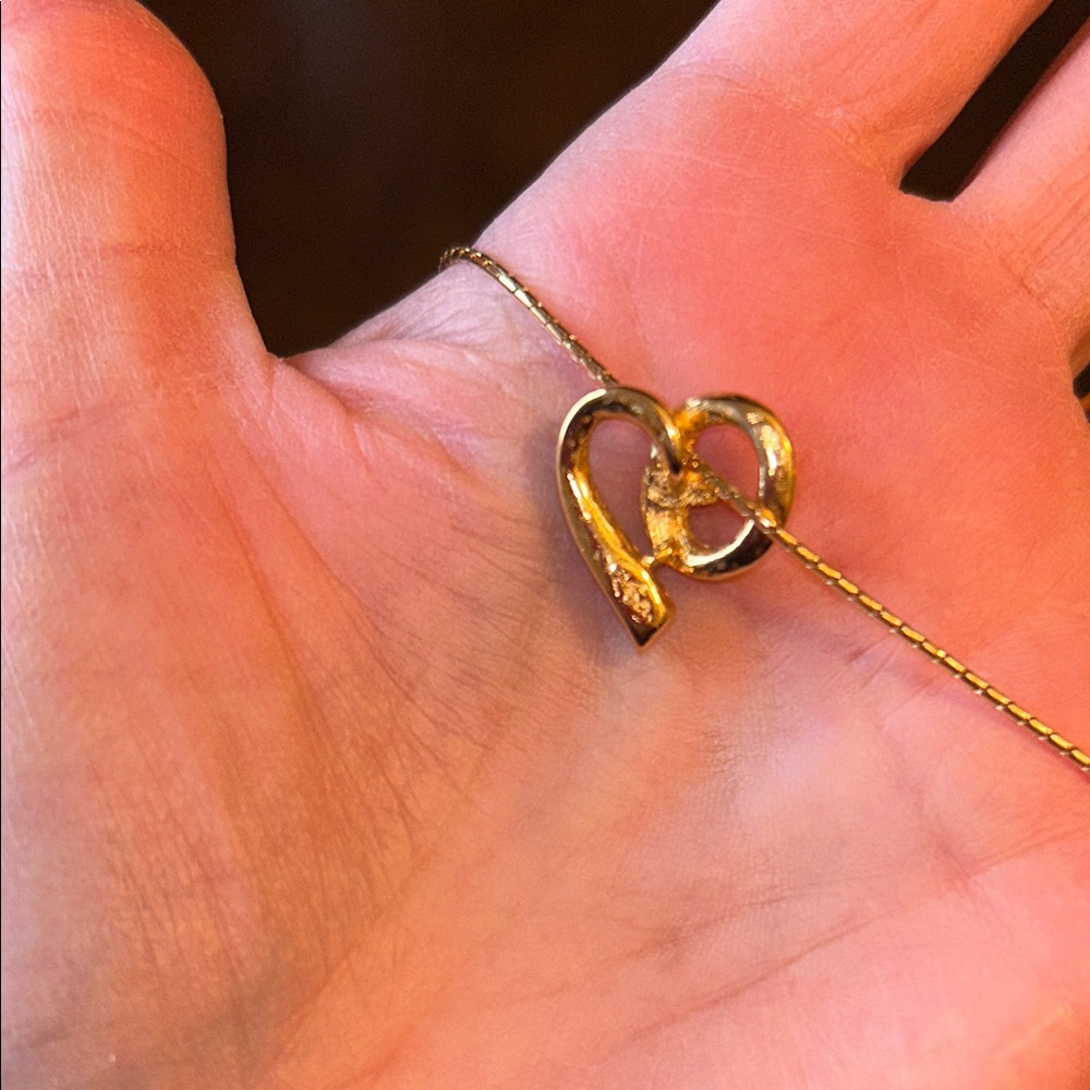 Givenchy Gold and Silver Heart Necklace - Picture 5 of 7